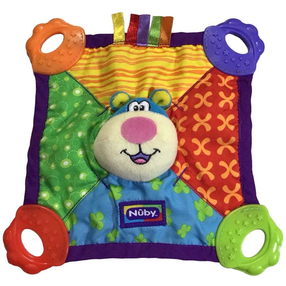 Nuby Baby Lovey Blanket Security Teething Activity Stuffed Animal Plush Tags